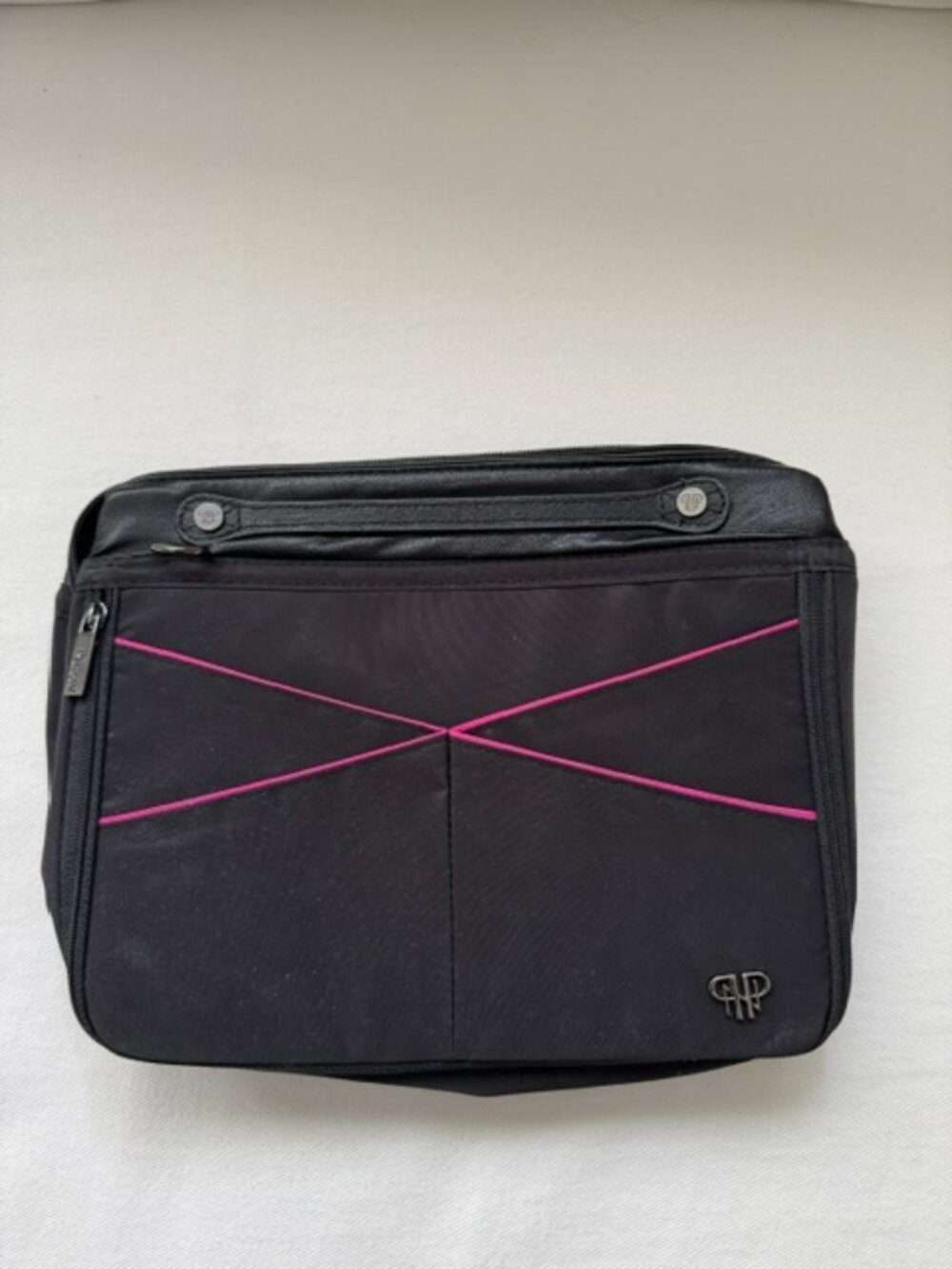 PurseN LittBag LED Lighted Handbag Organizer - Black & Hot Pink